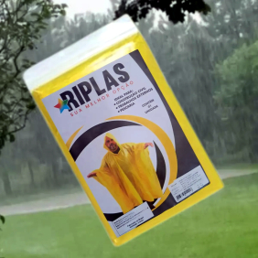 Capa De Chuva Amarela 6 Micras Riplas